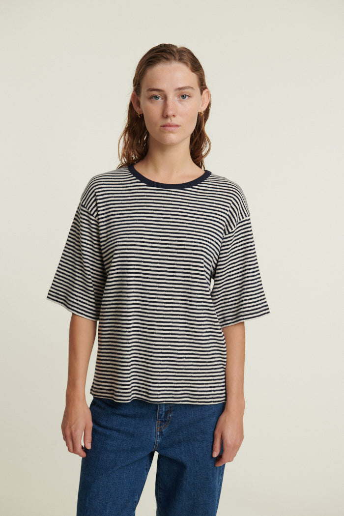 Basic Apparel Silma SS Tee T-shirts 721 Sky captain / birch